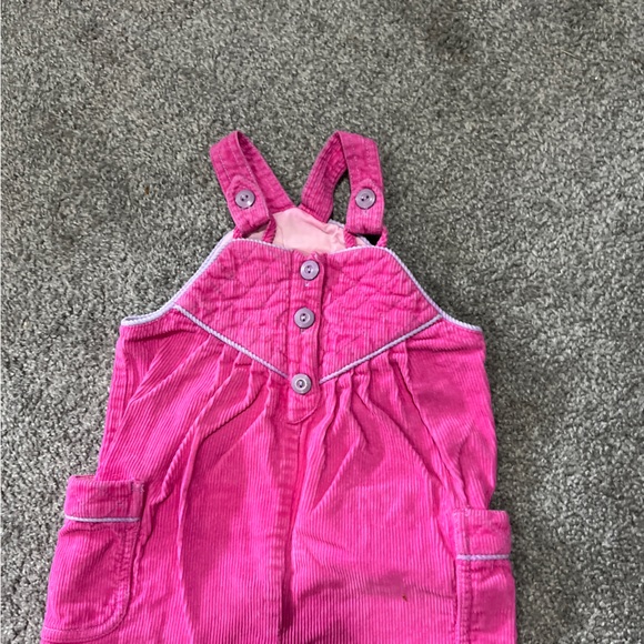 Vintage corduroy overalls girls 3T pink purple jumper romper USA girly 90s - Picture 2 of 16